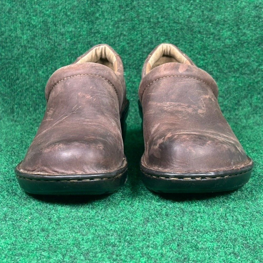 B.O.C. Born Concept Brown Leather Clogs Slip On Platform Shoes Womens 11M C45723 - Picture 4 of 9